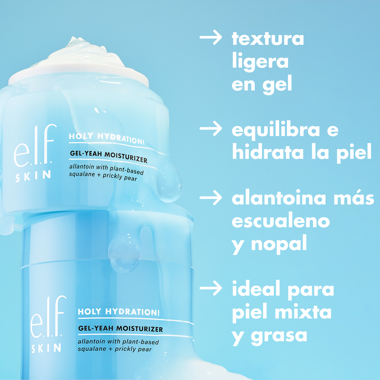 E.L.F. SKIN HOLY HYDRATION! GEL-YEAH MOISTURIZER (HIDRATANTE EN GEL)